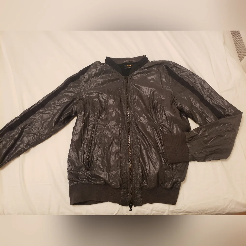 **SOLD**Diesel Black Gold Graphite and Black Jacket Sz L - Picture 1 of 13